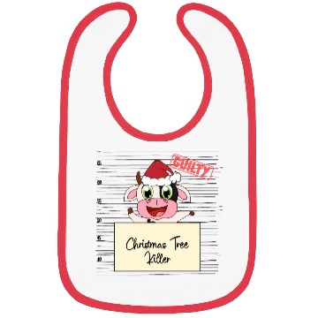 Discover cow christmas funny prison Bibs