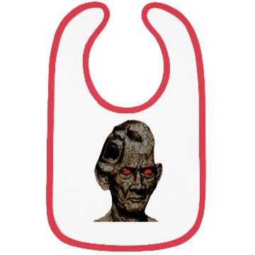 Discover Stoic Old Man With Cracked Leathery Skin Red Eyes Bibs