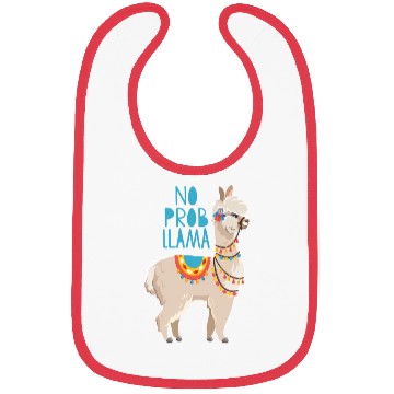Discover no probllama funny lama comic no problem cute Bibs
