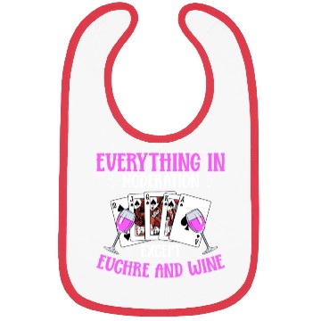 Discover Card Game Wine Euchre Tournament Design for a Bibs