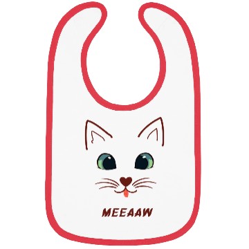 Discover Illustration Cat Cute Face Bibs 2