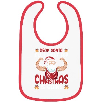 Discover Dear Santa Christmas Gym Training Holiday Workout Bibs