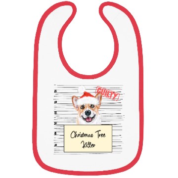 Discover Corgi christmas funny prison Bibs