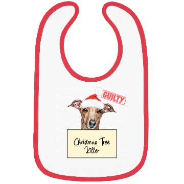 Discover Italian Greyhound christmas funny prison Bibs