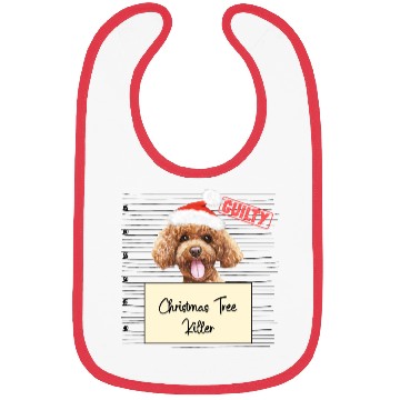 Discover poodle christmas funny prison Bibs