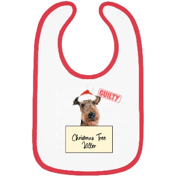 Discover Airedale Terrier christmas funny prison Bibs