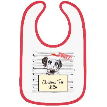 Discover Dalmatian christmas funny prison Bibs