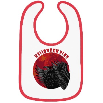 Discover Red Black Illustrated Gothic Halloween Bibs