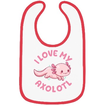 Discover I Love My Axolotl Bibs