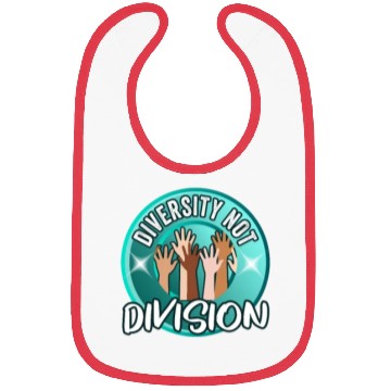 Discover Diversity not Division Peace Love Inclusionn Human Bibs