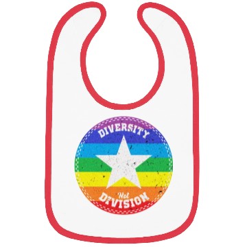 Discover Diversity not Division Peace Love Inclusionn Human Bibs