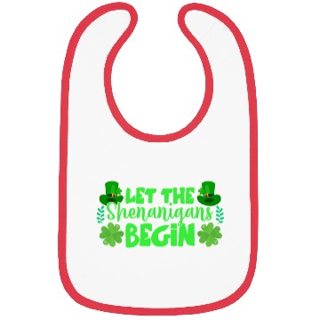 Discover Let The Shenanigans Begin Funny Clovers St Patrick Bibs