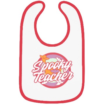 Discover Halloween Teacher Bibs, Spooky Teacher Ghost Bat