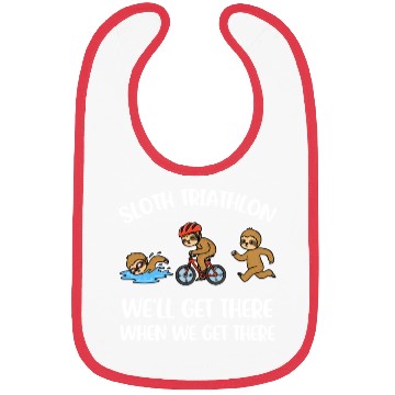 Discover Sloth Triathlon Funny Triathlon Gift Bibs