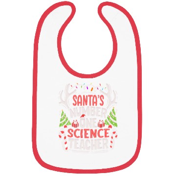Discover Santas Number One Science Teacher Science Educator Bibs