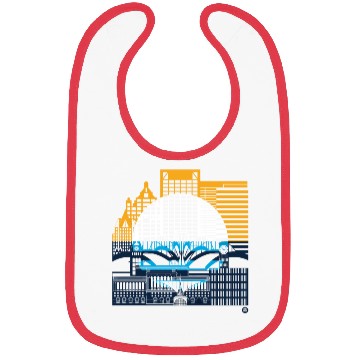 Discover Milwaukee Skyline Squared Milwaukee Peoples Flag D Bibs