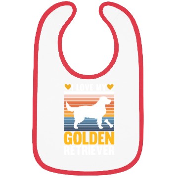 Discover I Love My Golden Retriever Bibs