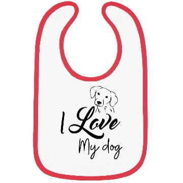 Discover I love my dog Bibs