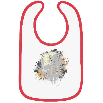 Discover Ink Splatter Skull Bibs
