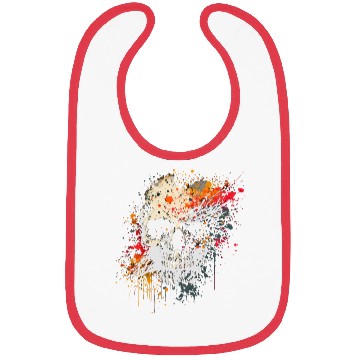 Discover Ink Splatter Skull Bibs