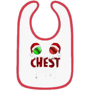 Discover Chest Nuts Christmas Funny Matching Couple Bibs