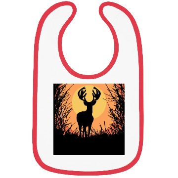 Discover Deer Sunset in the woods Bibs