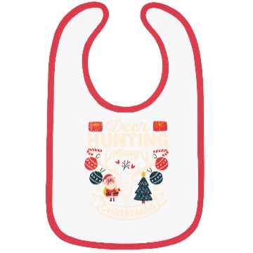 Discover Deer Hunting Merry Christmas Bibs