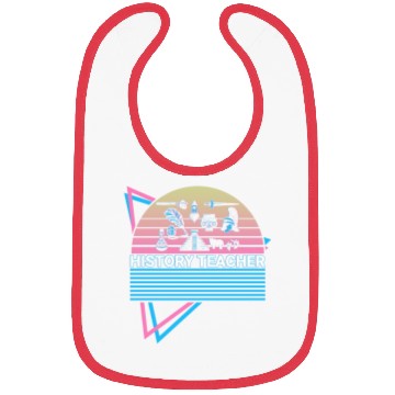 Discover History Teacher Retro Bibs