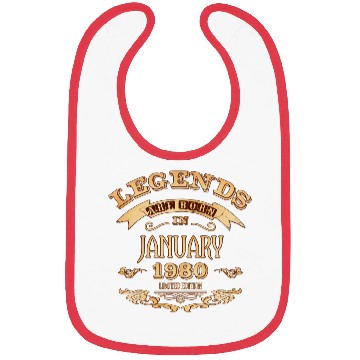 Discover Legends are born in January 1980 Bibs
