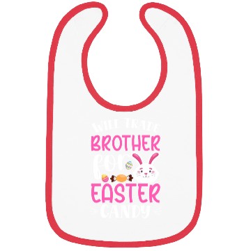 Discover Will Trade Brother for Easter Candy Eggs Kids Boys Bibs