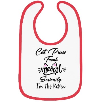 Discover Cat Puns Freak Meowt - Cat Lover Bibs