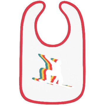 Discover Snowboarding Snowboarder Snowboard Retro Bibs