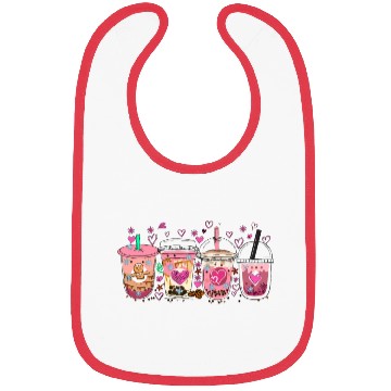 Discover Valentine latte coffee lover, Valentine coffee Bibs