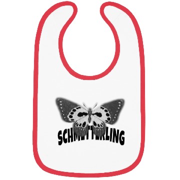 Discover Schmetterling Butterfly Black and White Bibs