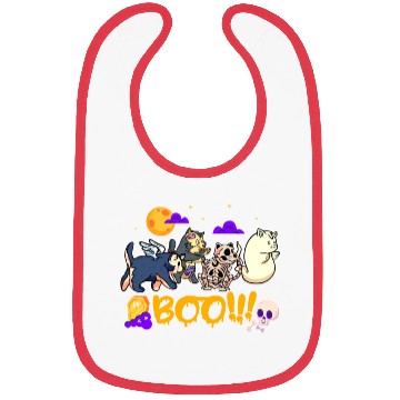 Discover Boo! | Spooky Funny Halloween | Mummy Skeleton Bibs