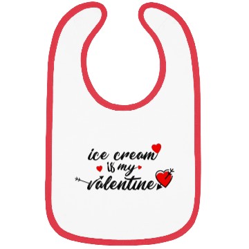 Discover ice cream is my valentine Bibs