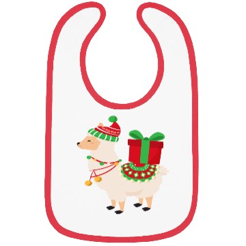 Discover Lama with Christmas present Bibs