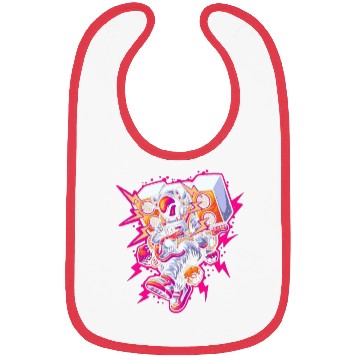 Discover Astronaut Rock & roll playing guitar in space Bibs