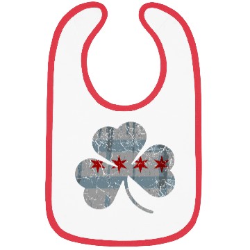 Discover Chicago Flag Shamrock Irish St Patricks Bibs