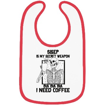 Discover Skeleton Drinking Coffee Medical Student Bibs