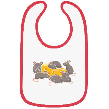 Discover Cute Rats Cheese Lover Funny Rat Bibs