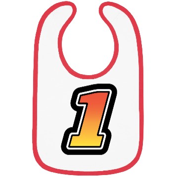 Discover Number One 1 Gradient Yellow Orange 3 Stroke Bibs