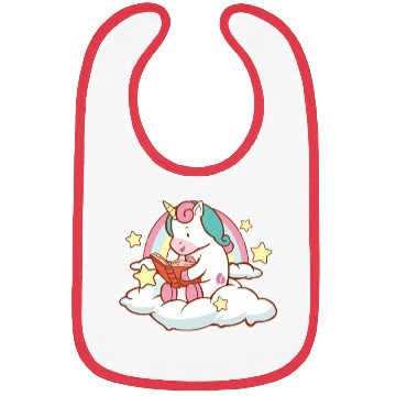 Discover Unicorn Cute Unicorn Reading A Book For Readers Bibs