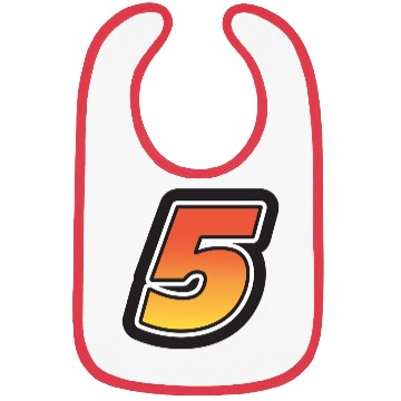 Discover Number Five 5 Gradient Yellow Orange 3 Stroke Bibs