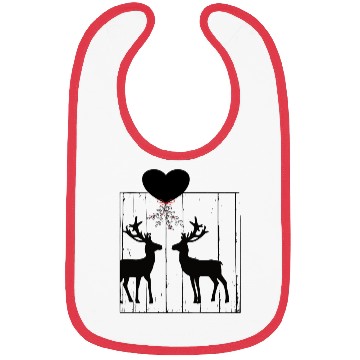 Discover Reindeer love under a mistletoe Bibs