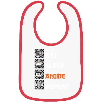 Discover Eat, Sleep, Anime, Repeat - Gift For Christmas Day Bibs