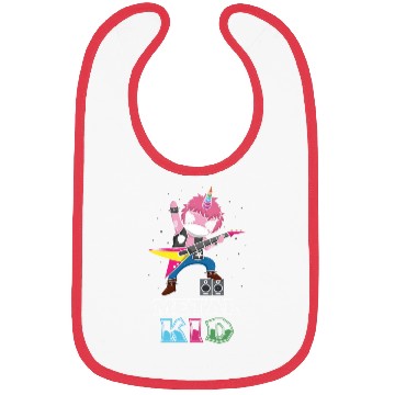Discover Rocker Unicorn Guitar Metal Kid Music Heavy Rock Bibs