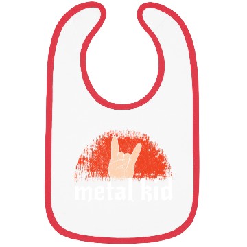 Discover Rocker Sign Rock Hand Music Lover Little Metal Kid Bibs