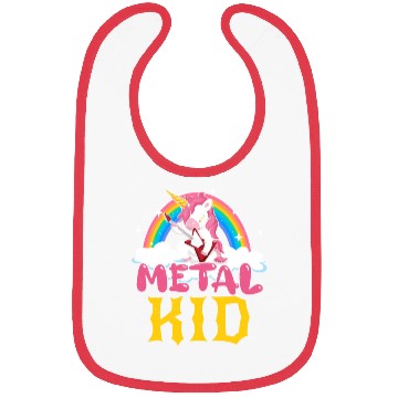 Discover Guitar Unicorn Rainbow Metal Music Heavy Rock Bibs