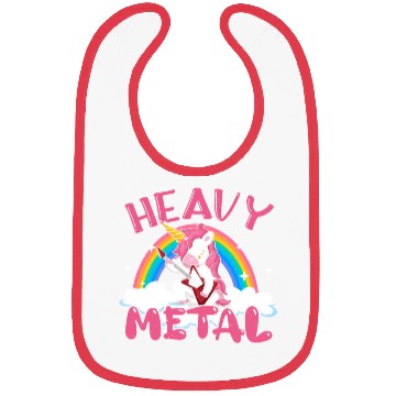 Discover Guitarist Unicorn Rainbow Metal Music Heavy Rock Bibs